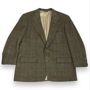 100% Camel Hair Bill Blass Tweed Blazer Men’s Size Unknown See Measurements